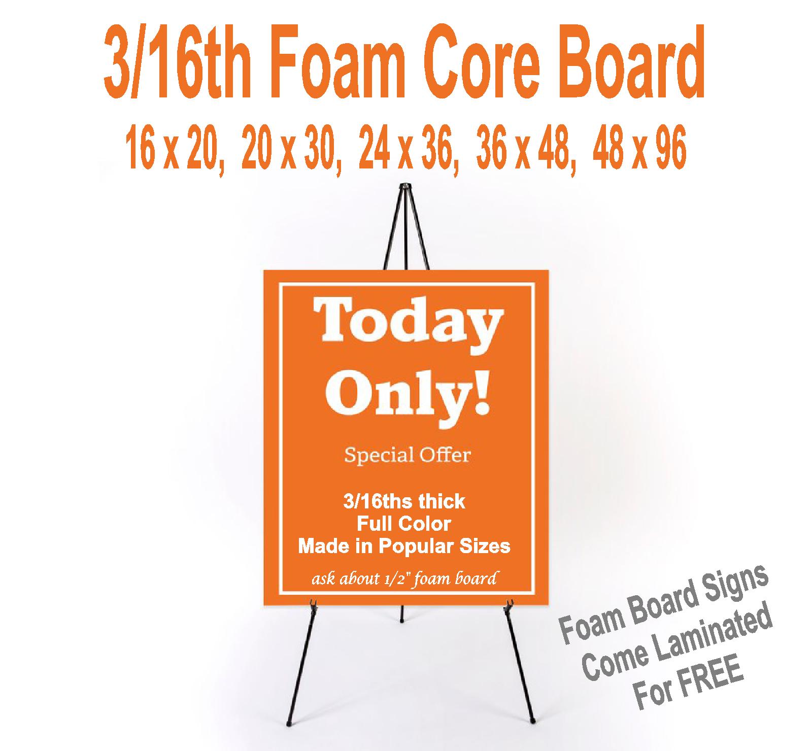 20 x 30 Foam Board, 1/2 Thick