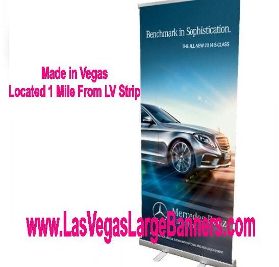 Vegas banner stand sign displays