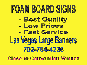 Vegas tradeshow foamboard sign printing