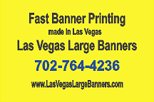 Vegas convention signs and banners