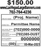 Dust permit sign printing