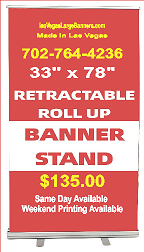 Las Vegas rollup tradeshow banners