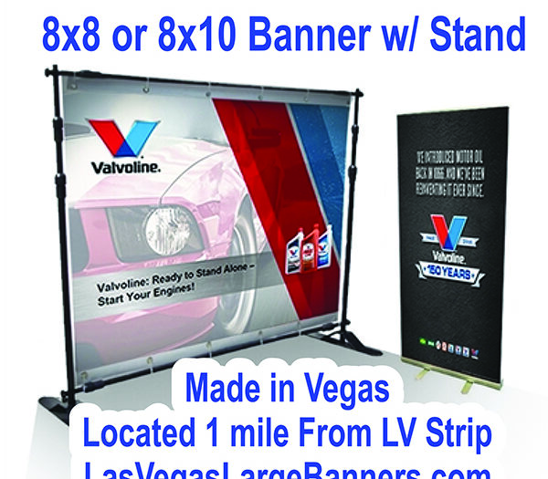 Vegas large adjustable banner stands