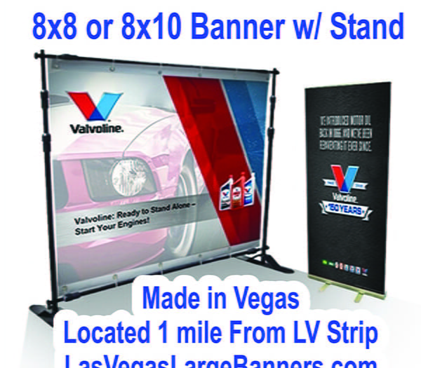 Vegas convention 8ft backdrop signs