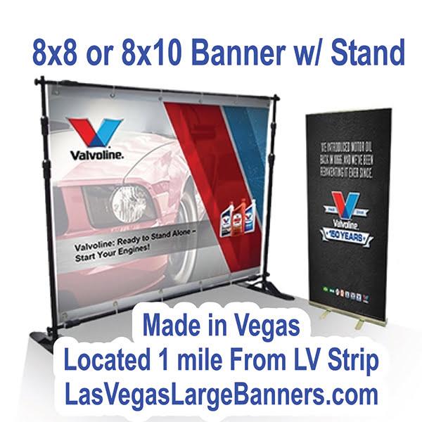 Vegas convention 8ft backdrop signs