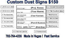 Dust sign Vegas