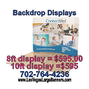 Vegas 20ft backdrop display signs