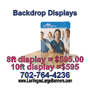 Trade show backdrop banner signs