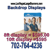 Vegas event backdrop sign displays